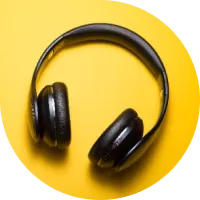 Decorative headphone image